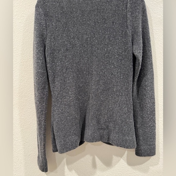 Garnet Hill Lambswool Cashmere Blend Grey Button Front Cardigan Sweater Small - Picture 12 of 14